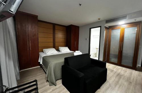 Indianopolis Apartment | Quarto de hotel em frente ao shopping Ibirapuera