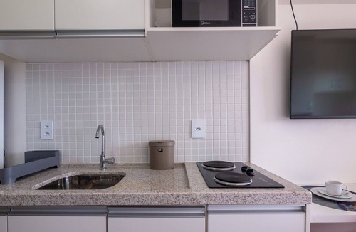 Boca do Rio Apartment | Stúdio com Wi-Fi próximo do mar com vista incrível