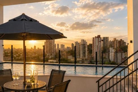 Sao Carlos Apartment | Studio Celena- Rooftop - Ar- Home Office- ate 4
