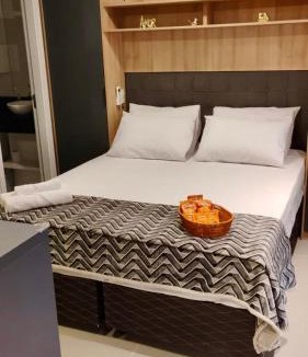 Centro Apartment | Studio Luxuoso Cama Queen Ar Condicionado e Cozinha Completa
