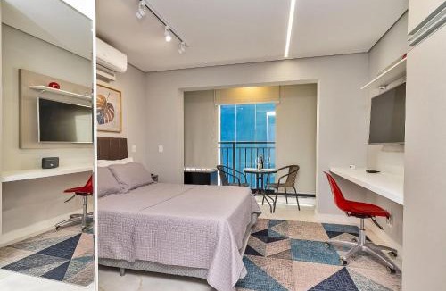Vila Buarque House | Studio Moderno Piscina Gym e Portaria 24h