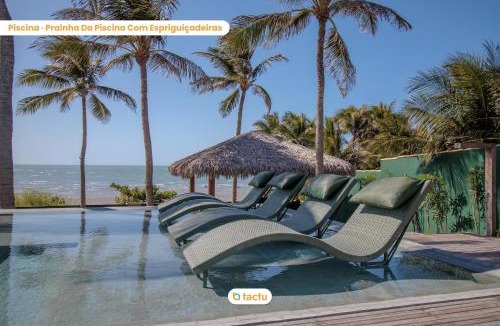Fortim House | Vila Juriti: Beachfront with pool in Fortim