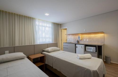 Brasilia Apartment | VILLA BSB Studios modernos e confortáveis no Sudoeste próximo ao Parque da Cidade até 4 pessoas