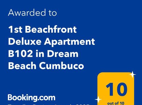 1st Beachfront Deluxe Apartment B102 in Dream Beach Cumbuco