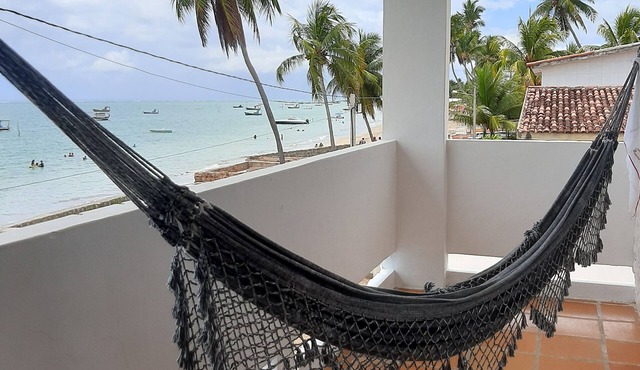 7-bedroom house right on the water, with a swimming pool.