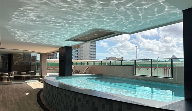 Apê Design Vista Mar, Piscina, Hidro e Academia