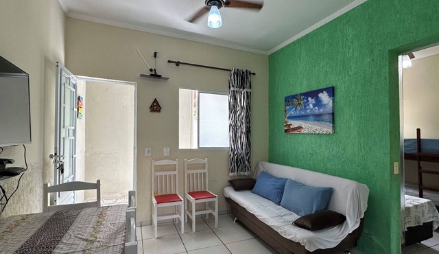 Apartamento aconchegante c Wi-Fi na Praia do Sapê