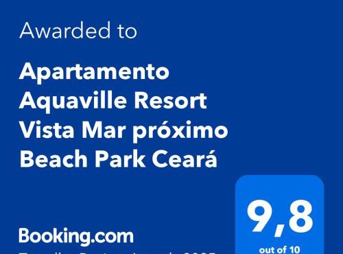 Apartamento Aquaville Resort Vista Mar próximo Beach Park Ceará