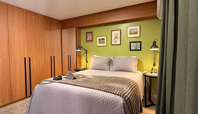 Apartamento central, familiar, novo e com estilo. (Garagem disponivel).