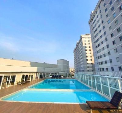 Apartamento completo 2 Quartos, Garagem, Piscina e Academia