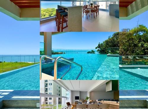 Apartamento em Condomínio Frente-Mar com Piscinas, Jacuzzi Aquecida, Sauna, Academia, Brinquedoteca, Churrasqueira na Sacada, Cozinha Completa e Lazer de Home Club