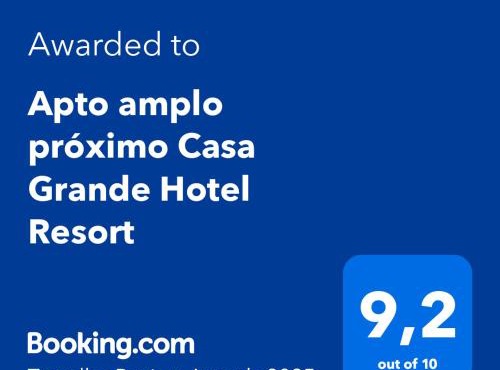 Apto amplo próximo Casa Grande Hotel Resort