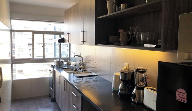 Comfortable apt. in front of Pocitos Beach and Gomensoro Plaza in Montevideo