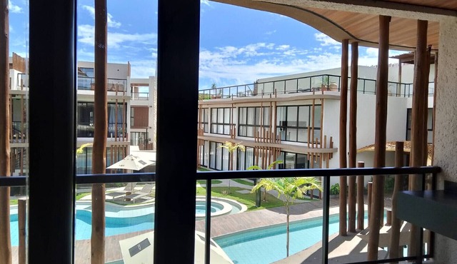 Duplex in a gated community, 150m from the beach, sleeps 6 people