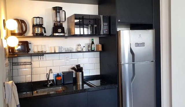 Modern studio apartment 200m from Paulista Avenue with a closed bedroom. in SÃO PAULO