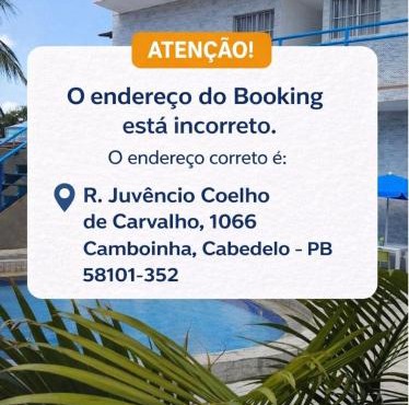 Pousada camboinha endereço correto nas fotos