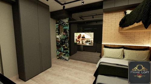 Prime Loft Santos à meio quarteirão da praia.
