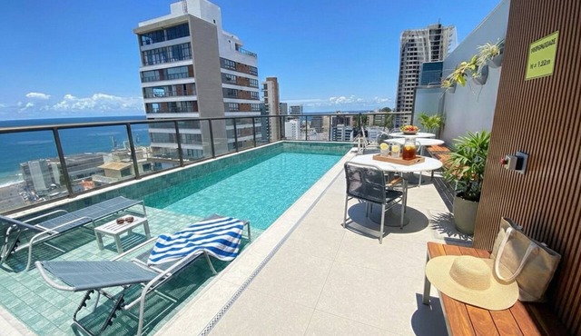 Spacious Barra Ocean View Luxury King Condo with Rooftop Pool - Sleeps 4 - NEW!
