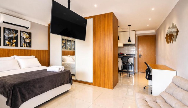 Studio com Piscina e vaga perto Aeroporto GRU