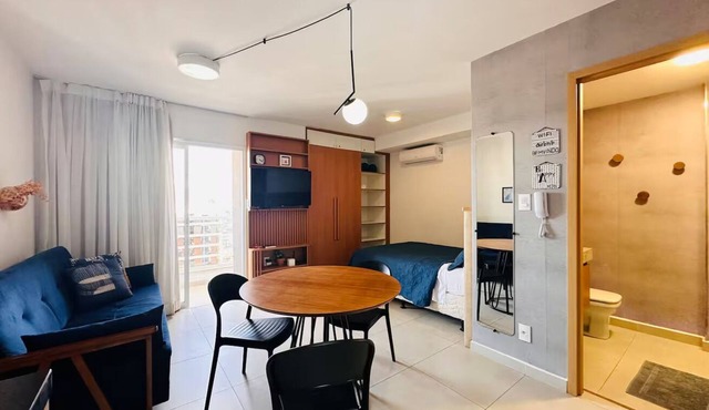 Studio no Centro com Academia, Piscina e Varanda in Juiz de Fora