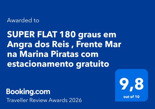 SUPER FLAT 180 graus em Angra dos Reis , Frente Mar na Marina Piratas com estacionamento gratuito in Angra dos Reis