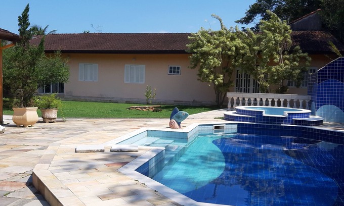 Morada da Praia House | Cond. North Coast Beach 1000 mts Boraceia Swimming pool Jacuzzi Billiards Nature