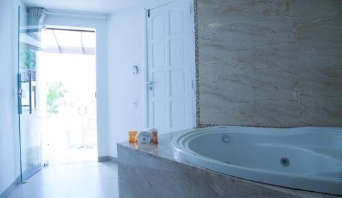 Partial view with soaking tub