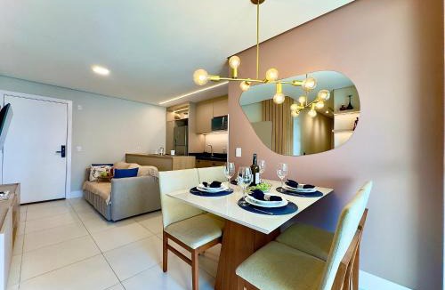 Itacolomi Apartment | Aptos Pé na Areia Vista Mar Condomínio Resort Completo com Piscina borda Infinita, Beach Tennis, Academia, Sala de Jogos, Brinquedoteca, Playground e Portaria 24H 2 Quartos com Ar-Condicionado, Churrasqueira Privativa Reserve Agora e Viva essa Experiência