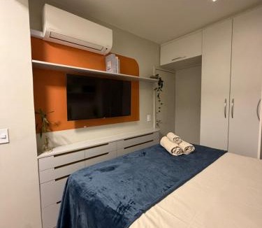 Asa Norte Apartment | Estadia Elegante 1Q Asa Norte, Cozinha Completa, Varanda com Churrasqueira e Vista pra Cidade