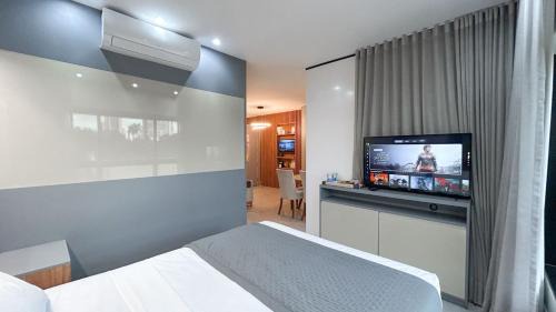 Jardim dos Estados Apartment | Estúdio Luxuoso no Vertigo com Smart TV na Cama