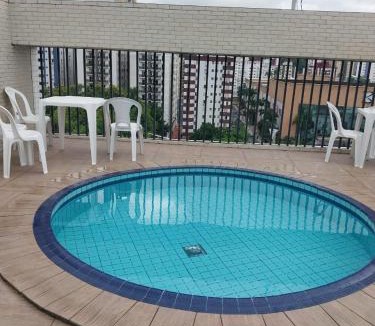 Sao Vicente Apartment | Prime Flat Palladium Mar & Piscina