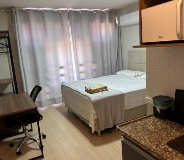 Sudoeste e Octogonal Apartment | Temporada - Kit Studio Ipê Branco - 101 - Sudoeste - Melhor Custo Benefício - Até 4 pessoas