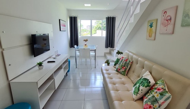 Flat 201 Maria Farinha com Cobertura Mar