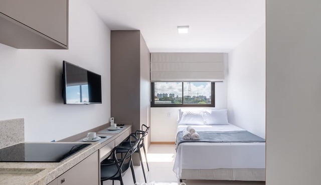 Studio Moderno em cond. c/piscina HFO0208