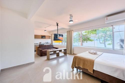 Itagua - Loft 2 · Frente ao mar na orla do Itaguá | Roupas de cama
