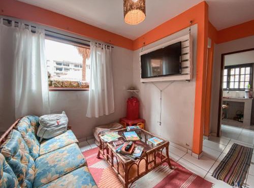 Suite 1 na Praia Grande com ar condicionado